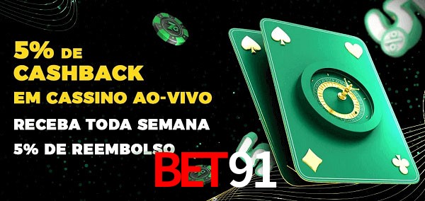 Promoções do cassino ao Vivo BET91